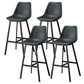 Scandinavian Restaurant Footrest Stool Matte Finish Leather Barstool Green 4 Piece Set Clearhalo 'Bar Furniture' 'Bar Stools' 'bar_stools' 'furn' 'furn_bar_stools' 'Furniture' 'furniture_bar_stools' 'Kitchen & Dining Furniture' 4927483