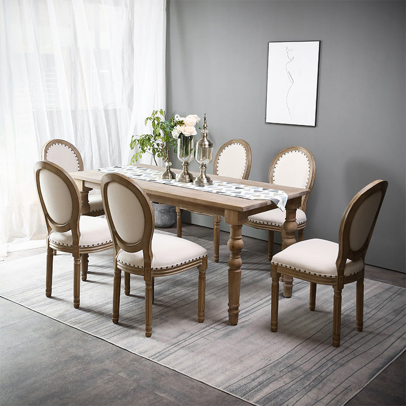 Traditional 1/2/5/7 Pieces Rectangle Dining Set Solid Wood Dining Table with Chairs Clearhalo 'Dining Room Sets' 'Dining Tables & Seating' 'dining_room_set' 'furn' 'furn_dining_room_set' 'Furniture' 'furniture_dining_room_set' 'Kitchen & Dining Furniture' 4927491