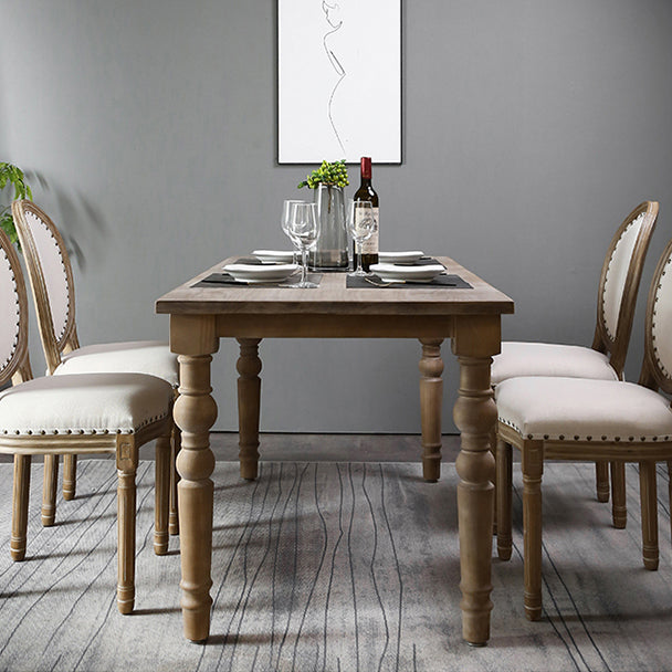 Traditional 1/2/5/7 Pieces Rectangle Dining Set Solid Wood Dining Table with Chairs Clearhalo 'Dining Room Sets' 'Dining Tables & Seating' 'dining_room_set' 'furn' 'furn_dining_room_set' 'Furniture' 'furniture_dining_room_set' 'Kitchen & Dining Furniture' 4927496