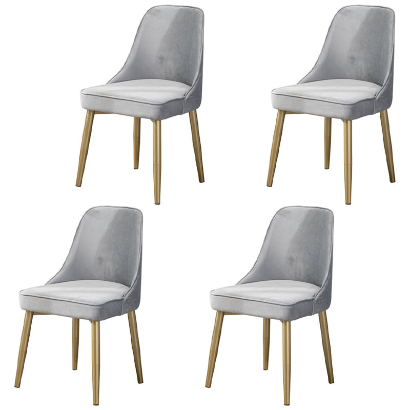 Minimalist 1/3/4/57 Pieces Dinette Set Round Dining Room Table Set 4 Grey Chairs Clearhalo 'Dining Room Sets' 'Dining Tables & Seating' 'dining_room_set' 'furn' 'furn_dining_room_set' 'Furniture' 'furniture_dining_room_set' 'Kitchen & Dining Furniture' 4927508