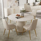 Minimalist 1/3/4/57 Pieces Dinette Set Round Dining Room Table Set 5 Pieces: Table, 4 Chairs Clearhalo 'Dining Room Sets' 'Dining Tables & Seating' 'dining_room_set' 'furn' 'furn_dining_room_set' 'Furniture' 'furniture_dining_room_set' 'Kitchen & Dining Furniture' 4927510