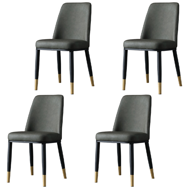 Minimalist 1/3/4/57 Pieces Dinette Set Round Dining Room Table Set 4 Dark Grey Chairs Clearhalo 'Dining Room Sets' 'Dining Tables & Seating' 'dining_room_set' 'furn' 'furn_dining_room_set' 'Furniture' 'furniture_dining_room_set' 'Kitchen & Dining Furniture' 4927511