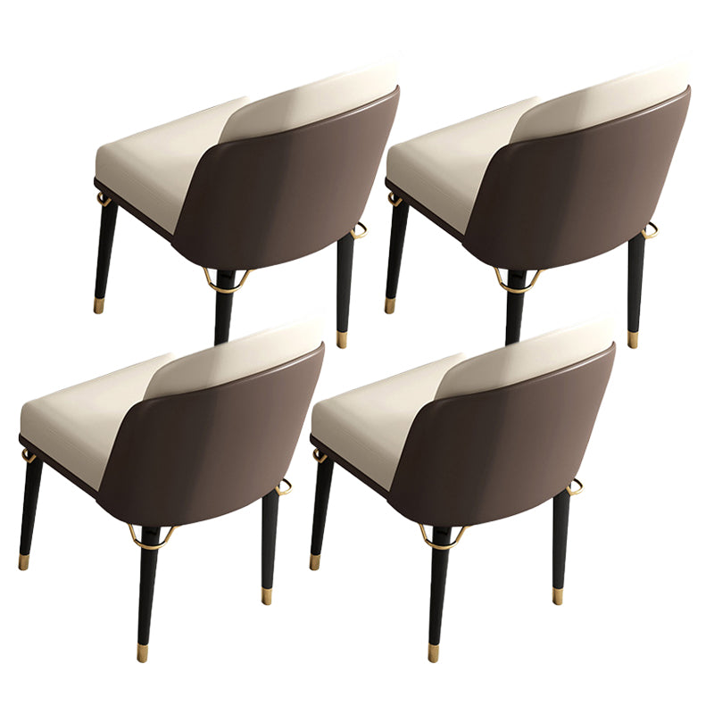 Modern Style 1/3/4/5/7/9 Pieces Dinette Set Sintered Stone Dining Table 4 White Chairs Clearhalo 'Dining Room Sets' 'Dining Tables & Seating' 'dining_room_set' 'furn' 'furn_dining_room_set' 'Furniture' 'furniture_dining_room_set' 'Kitchen & Dining Furniture' 4927572