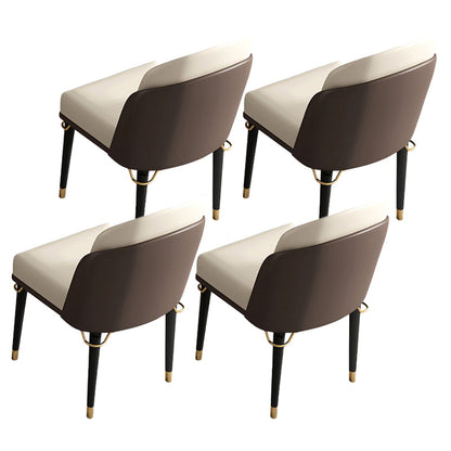 Modern Style 1/3/4/5/7/9 Pieces Dinette Set Sintered Stone Dining Table 4 White Chairs Clearhalo 'Dining Room Sets' 'Dining Tables & Seating' 'dining_room_set' 'furn' 'furn_dining_room_set' 'Furniture' 'furniture_dining_room_set' 'Kitchen & Dining Furniture' 4927572