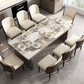 Modern Style 1/3/4/5/7/9 Pieces Dinette Set Sintered Stone Dining Table 9 Pieces: Table, 8 Chairs Clearhalo 'Dining Room Sets' 'Dining Tables & Seating' 'dining_room_set' 'furn' 'furn_dining_room_set' 'Furniture' 'furniture_dining_room_set' 'Kitchen & Dining Furniture' 4927575