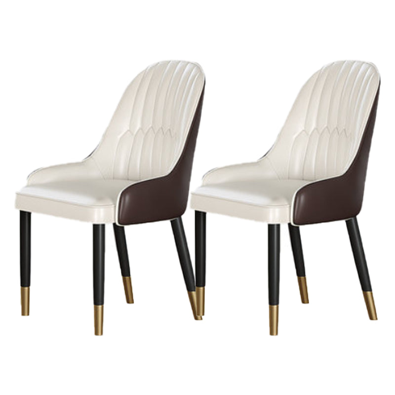 Glam 1/2/6/7 Pieces Dining Set Round Stone Dining Table for Dining Room 2 White Chairs Clearhalo 'Dining Room Sets' 'Dining Tables & Seating' 'dining_room_set' 'furn' 'furn_dining_room_set' 'Furniture' 'furniture_dining_room_set' 'Kitchen & Dining Furniture' 4927621