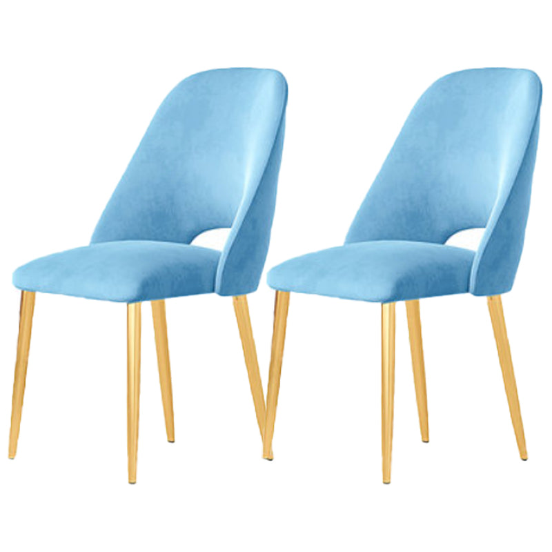 Glam 1/2/6/7 Pieces Dining Set Round Stone Dining Table for Dining Room 2 Blue Chairs Clearhalo 'Dining Room Sets' 'Dining Tables & Seating' 'dining_room_set' 'furn' 'furn_dining_room_set' 'Furniture' 'furniture_dining_room_set' 'Kitchen & Dining Furniture' 4927628