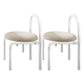 Contemporary 1/2/5/6 Pieces Dining Set Rectangle Acrylic Dining Room Set 2 Beige Chairs Clearhalo 'Dining Room Sets' 'Dining Tables & Seating' 'dining_room_set' 'furn' 'furn_dining_room_set' 'Furniture' 'furniture_dining_room_set' 'Kitchen & Dining Furniture' 4927643