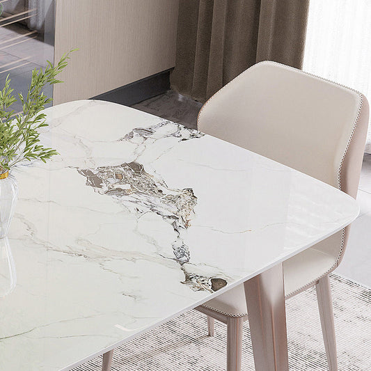 Modern 1/4/5/7 Pieces Dining Set Sintered Stone Dining Table Set for Kitchen Clearhalo 'Dining Room Sets' 'Dining Tables & Seating' 'dining_room_set' 'furn' 'furn_dining_room_set' 'Furniture' 'furniture_dining_room_set' 'Kitchen & Dining Furniture' 4927668