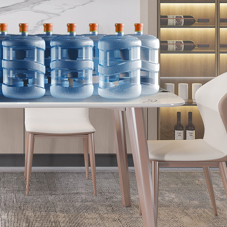 Modern 1/4/5/7 Pieces Dining Set Sintered Stone Dining Table Set for Kitchen Clearhalo 'Dining Room Sets' 'Dining Tables & Seating' 'dining_room_set' 'furn' 'furn_dining_room_set' 'Furniture' 'furniture_dining_room_set' 'Kitchen & Dining Furniture' 4927669