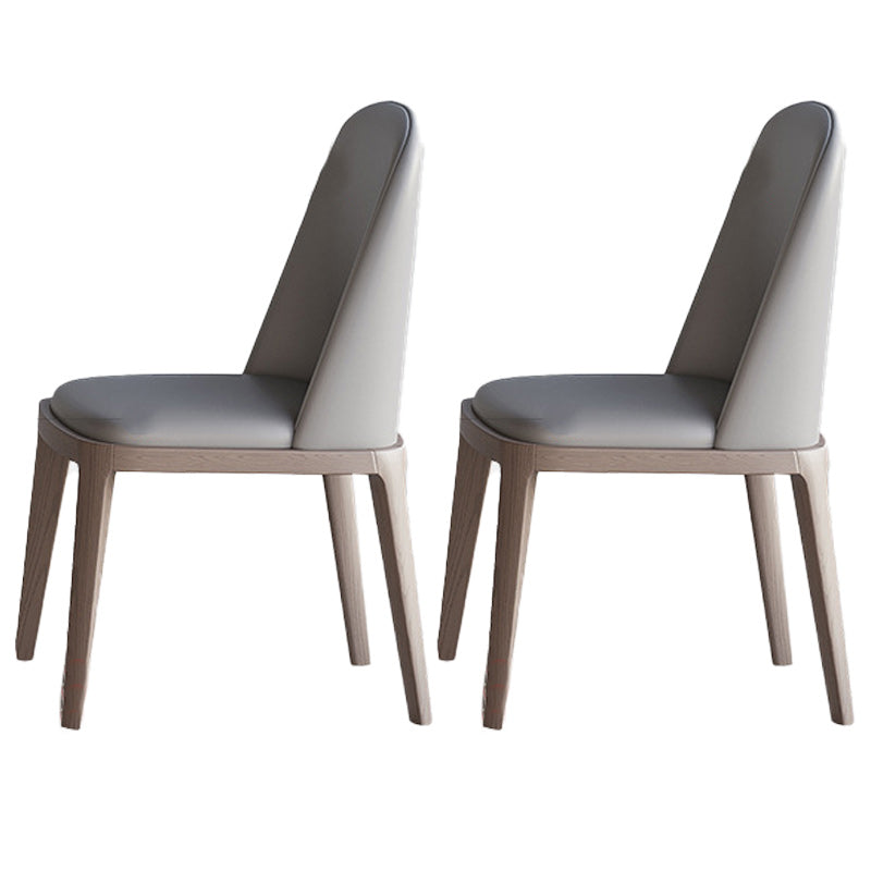 Modern Style 1/2/5/7 Pieces Dinette Set Solid Wood Dining Table and Chairs 2 Grey Chairs Clearhalo 'Dining Room Sets' 'Dining Tables & Seating' 'dining_room_set' 'furn' 'furn_dining_room_set' 'Furniture' 'furniture_dining_room_set' 'Kitchen & Dining Furniture' 4927698