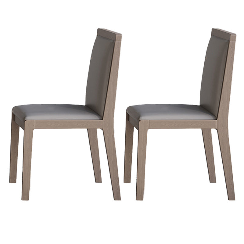 Modern Style 1/2/5/7 Pieces Dinette Set Solid Wood Dining Table and Chairs 2 Light Grey Chairs Clearhalo 'Dining Room Sets' 'Dining Tables & Seating' 'dining_room_set' 'furn' 'furn_dining_room_set' 'Furniture' 'furniture_dining_room_set' 'Kitchen & Dining Furniture' 4927700