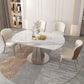 Modern 1/3/4//5/7/9 Pieces Dining Set Sintered Stone Dining Table Set for Home 5 Pieces: Table, 4 Chairs Clearhalo 'Dining Room Sets' 'Dining Tables & Seating' 'dining_room_set' 'furn' 'furn_dining_room_set' 'Furniture' 'furniture_dining_room_set' 'Kitchen & Dining Furniture' 4927733