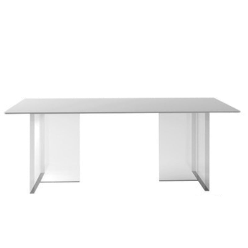 Modern 1/2/5 Pieces Dining Set Rectangle Stone Dining Table for Dining Room White 79"L x 31"W Clearhalo 'Dining Room Sets' 'Dining Tables & Seating' 'dining_room_set' 'furn' 'furn_dining_room_set' 'Furniture' 'furniture_dining_room_set' 'Kitchen & Dining Furniture' 4927765