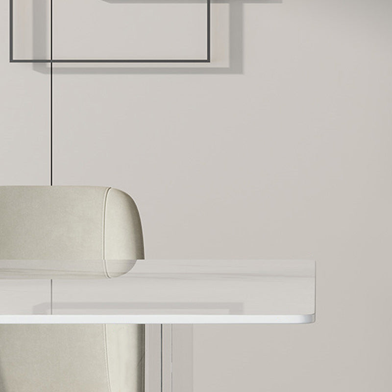 Modern 1/2/5 Pieces Dining Set Rectangle Stone Dining Table for Dining Room Clearhalo 'Dining Room Sets' 'Dining Tables & Seating' 'dining_room_set' 'furn' 'furn_dining_room_set' 'Furniture' 'furniture_dining_room_set' 'Kitchen & Dining Furniture' 4927769