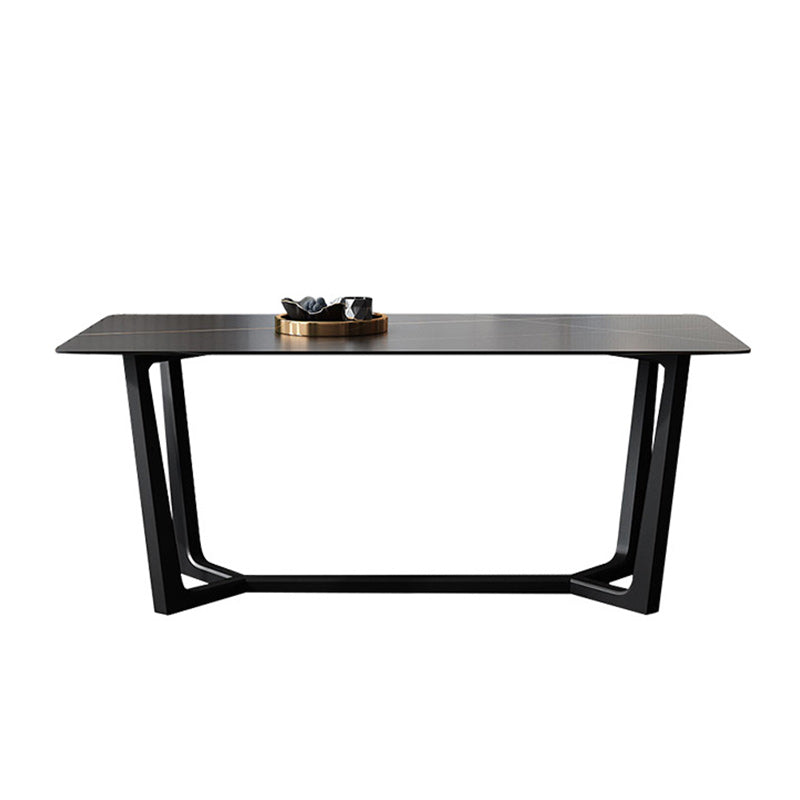 Modern 1/5/7 Pieces Dining Set Sintered Stone Dining Table Set for Home Clearhalo 'Dining Room Sets' 'Dining Tables & Seating' 'dining_room_set' 'furn' 'furn_dining_room_set' 'Furniture' 'furniture_dining_room_set' 'Kitchen & Dining Furniture' 4927799