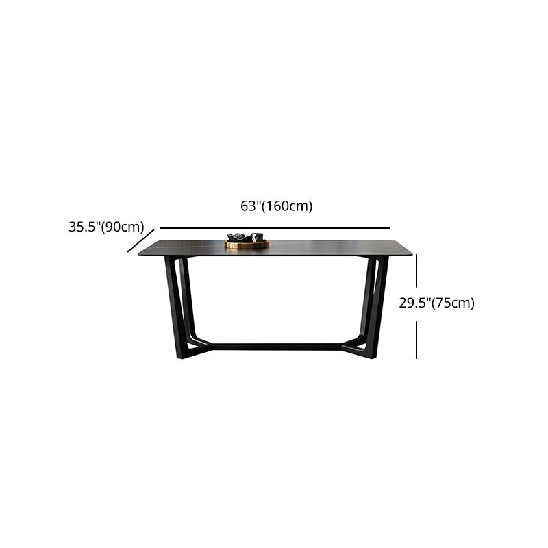 Modern 1/5/7 Pieces Dining Set Sintered Stone Dining Table Set for Home Clearhalo 'Dining Room Sets' 'Dining Tables & Seating' 'dining_room_set' 'furn' 'furn_dining_room_set' 'Furniture' 'furniture_dining_room_set' 'Kitchen & Dining Furniture' 4927808