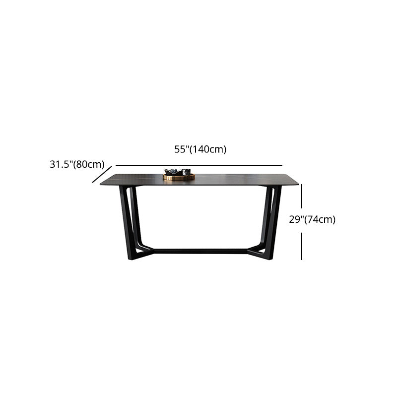 Modern 1/5/7 Pieces Dining Set Sintered Stone Dining Table Set for Home Clearhalo 'Dining Room Sets' 'Dining Tables & Seating' 'dining_room_set' 'furn' 'furn_dining_room_set' 'Furniture' 'furniture_dining_room_set' 'Kitchen & Dining Furniture' 4927810