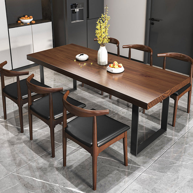 Industrial 1/3/4/5/7 Pieces Dinette Set Solid Wood Dining Table and Chairs Clearhalo 'Dining Room Sets' 'Dining Tables & Seating' 'dining_room_set' 'furn' 'furn_dining_room_set' 'Furniture' 'furniture_dining_room_set' 'Kitchen & Dining Furniture' 4927815