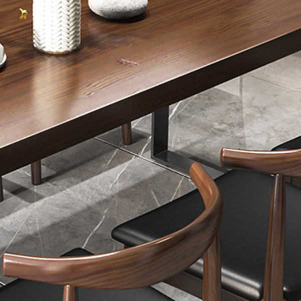 Industrial 1/3/4/5/7 Pieces Dinette Set Solid Wood Dining Table and Chairs Clearhalo 'Dining Room Sets' 'Dining Tables & Seating' 'dining_room_set' 'furn' 'furn_dining_room_set' 'Furniture' 'furniture_dining_room_set' 'Kitchen & Dining Furniture' 4927821