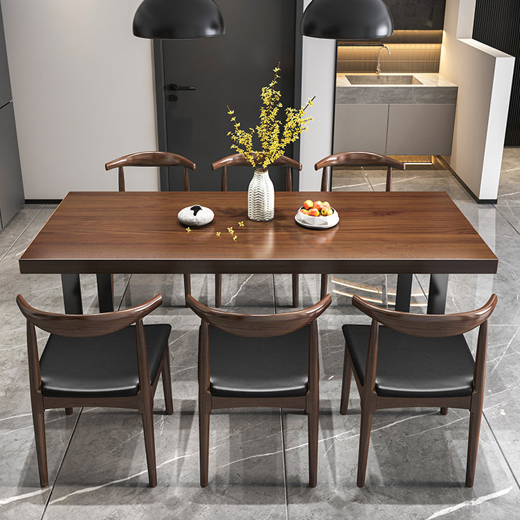 Industrial 1/3/4/5/7 Pieces Dinette Set Solid Wood Dining Table and Chairs Clearhalo 'Dining Room Sets' 'Dining Tables & Seating' 'dining_room_set' 'furn' 'furn_dining_room_set' 'Furniture' 'furniture_dining_room_set' 'Kitchen & Dining Furniture' 4927823