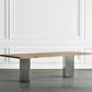 Rectangle Double Pedestal Luxury Dining Table Fixed Table with Solid Wood 70.9"L x 31.5"W x 29.5"H Without Chairs Clearhalo 'Dining Tables & Seating' 'Dining Tables' 'dining_table' 'furn' 'furn_dining_table' 'Furniture' 'furniture_dining_table' 'Kitchen & Dining Furniture' 'kitchen' 'kitchen_dining_table' 4927834