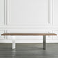 Rectangle Double Pedestal Luxury Dining Table Fixed Table with Solid Wood 78.7"L x 31.5"W x 29.5"H Without Chairs Clearhalo 'Dining Tables & Seating' 'Dining Tables' 'dining_table' 'furn' 'furn_dining_table' 'Furniture' 'furniture_dining_table' 'Kitchen & Dining Furniture' 'kitchen' 'kitchen_dining_table' 4927835