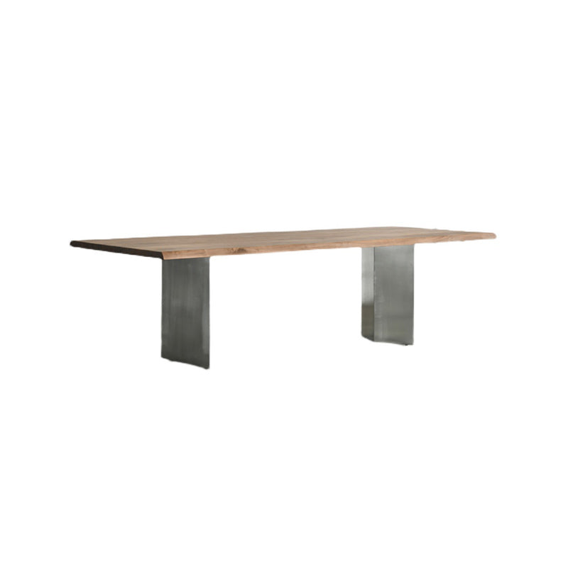 Rectangle Double Pedestal Luxury Dining Table Fixed Table with Solid Wood Without Chairs Clearhalo 'Dining Tables & Seating' 'Dining Tables' 'dining_table' 'furn' 'furn_dining_table' 'Furniture' 'furniture_dining_table' 'Kitchen & Dining Furniture' 'kitchen' 'kitchen_dining_table' 4927837