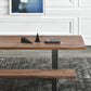 Rectangle Double Pedestal Luxury Dining Table Fixed Table with Solid Wood Clearhalo 'Dining Tables & Seating' 'Dining Tables' 'dining_table' 'furn' 'furn_dining_table' 'Furniture' 'furniture_dining_table' 'Kitchen & Dining Furniture' 'kitchen' 'kitchen_dining_table' 4927839