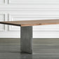 Rectangle Double Pedestal Luxury Dining Table Fixed Table with Solid Wood Clearhalo 'Dining Tables & Seating' 'Dining Tables' 'dining_table' 'furn' 'furn_dining_table' 'Furniture' 'furniture_dining_table' 'Kitchen & Dining Furniture' 'kitchen' 'kitchen_dining_table' 4927843