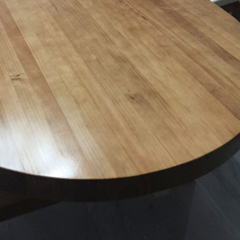 Pine Wood Top Dining Table Modern Oval Dining Table with 4 Legs Clearhalo 'Dining Tables & Seating' 'Dining Tables' 'dining_table' 'furn' 'furn_dining_table' 'Furniture' 'furniture_dining_table' 'Kitchen & Dining Furniture' 'kitchen' 'kitchen_dining_table' 4927865