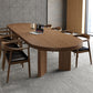 Pine Wood Top Dining Table Modern Oval Dining Table with 4 Legs Clearhalo 'Dining Tables & Seating' 'Dining Tables' 'dining_table' 'furn' 'furn_dining_table' 'Furniture' 'furniture_dining_table' 'Kitchen & Dining Furniture' 'kitchen' 'kitchen_dining_table' 4927867