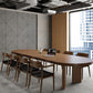 Pine Wood Top Dining Table Modern Oval Dining Table with 4 Legs Clearhalo 'Dining Tables & Seating' 'Dining Tables' 'dining_table' 'furn' 'furn_dining_table' 'Furniture' 'furniture_dining_table' 'Kitchen & Dining Furniture' 'kitchen' 'kitchen_dining_table' 4927868