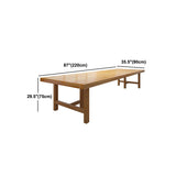 Pine Wood Top Dining Table Traditional Luxury Table with Solid Wood Sled Base Clearhalo 'Dining Tables & Seating' 'Dining Tables' 'dining_table' 'furn' 'furn_dining_table' 'Furniture' 'furniture_dining_table' 'Kitchen & Dining Furniture' 'kitchen' 'kitchen_dining_table' 4927893