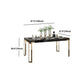 Rectangle Stone Top Dining Table Traditional Luxury Table with 4 Legs Clearhalo 'Dining Tables & Seating' 'Dining Tables' 'dining_table' 'furn' 'furn_dining_table' 'Furniture' 'furniture_dining_table' 'Kitchen & Dining Furniture' 'kitchen' 'kitchen_dining_table' 4927928