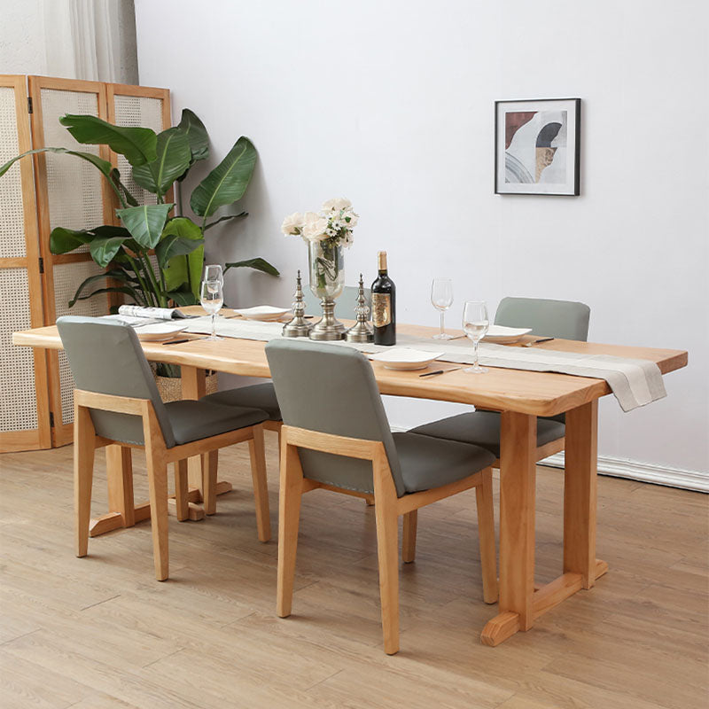 Wood Dining Table Traditional Luxury Rectangle Dining Table with Sled Base Clearhalo 'Dining Tables & Seating' 'Dining Tables' 'dining_table' 'Furniture' 'furniture_dining_table' 'Kitchen & Dining Furniture' 'kitchen' 'kitchen_dining_table' 4927941