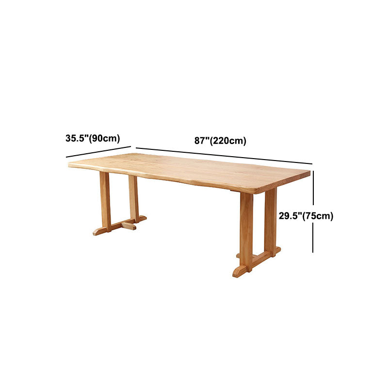 Wood Dining Table Traditional Luxury Rectangle Dining Table with Sled Base Clearhalo 'Dining Tables & Seating' 'Dining Tables' 'dining_table' 'Furniture' 'furniture_dining_table' 'Kitchen & Dining Furniture' 'kitchen' 'kitchen_dining_table' 4927948