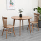 Solid Wood Top Dining Table Contemporary Round Dining Table with 4 Legs 31.5"L x 31.5"W x 29.5"H Without Chairs Clearhalo 'Dining Tables & Seating' 'Dining Tables' 'dining_table' 'furn' 'furn_dining_table' 'Furniture' 'furniture_dining_table' 'Kitchen & Dining Furniture' 'kitchen' 'kitchen_dining_table' 4927953