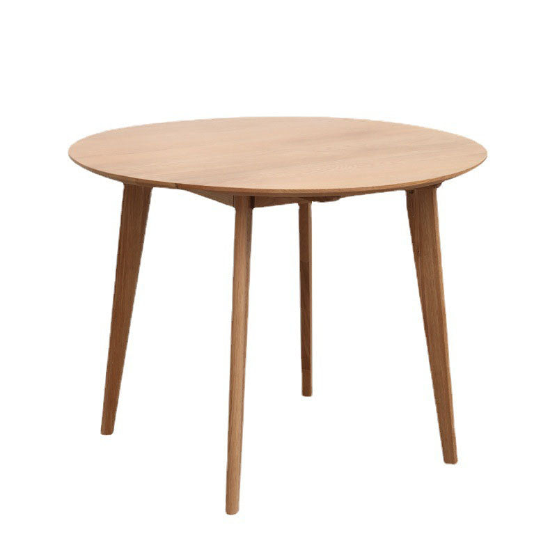 Solid Wood Top Dining Table Contemporary Round Dining Table with 4 Legs Without Chairs Clearhalo 'Dining Tables & Seating' 'Dining Tables' 'dining_table' 'furn' 'furn_dining_table' 'Furniture' 'furniture_dining_table' 'Kitchen & Dining Furniture' 'kitchen' 'kitchen_dining_table' 4927954