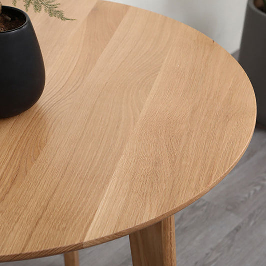 Solid Wood Top Dining Table Contemporary Round Dining Table with 4 Legs Clearhalo 'Dining Tables & Seating' 'Dining Tables' 'dining_table' 'furn' 'furn_dining_table' 'Furniture' 'furniture_dining_table' 'Kitchen & Dining Furniture' 'kitchen' 'kitchen_dining_table' 4927955
