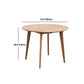 Solid Wood Top Dining Table Contemporary Round Dining Table with 4 Legs Clearhalo 'Dining Tables & Seating' 'Dining Tables' 'dining_table' 'furn' 'furn_dining_table' 'Furniture' 'furniture_dining_table' 'Kitchen & Dining Furniture' 'kitchen' 'kitchen_dining_table' 4927958