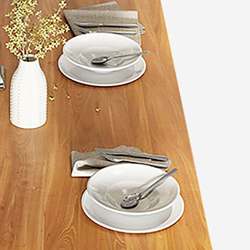 Pine Wood Top Dining Table Industrial Rectangle Table with Trestle Base in Black Clearhalo 'Dining Tables & Seating' 'Dining Tables' 'dining_table' 'furn' 'furn_dining_table' 'Furniture' 'furniture_dining_table' 'Kitchen & Dining Furniture' 'kitchen' 'kitchen_dining_table' 4927992