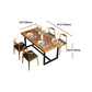 Pine Wood Top Dining Table Industrial Rectangle Table with Trestle Base in Black Clearhalo 'Dining Tables & Seating' 'Dining Tables' 'dining_table' 'furn' 'furn_dining_table' 'Furniture' 'furniture_dining_table' 'Kitchen & Dining Furniture' 'kitchen' 'kitchen_dining_table' 4927997