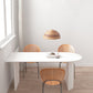 White Dining Table Modern Restaurant Furniture with Double Pedestal Base Clearhalo 'Dining Tables & Seating' 'Dining Tables' 'dining_table' 'furn' 'furn_dining_table' 'Furniture' 'furniture_dining_table' 'Kitchen & Dining Furniture' 'kitchen' 'kitchen_dining_table' 4928062