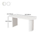 White Dining Table Modern Restaurant Furniture with Double Pedestal Base Clearhalo 'Dining Tables & Seating' 'Dining Tables' 'dining_table' 'furn' 'furn_dining_table' 'Furniture' 'furniture_dining_table' 'Kitchen & Dining Furniture' 'kitchen' 'kitchen_dining_table' 4928065