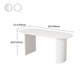 White Dining Table Modern Restaurant Furniture with Double Pedestal Base Clearhalo 'Dining Tables & Seating' 'Dining Tables' 'dining_table' 'furn' 'furn_dining_table' 'Furniture' 'furniture_dining_table' 'Kitchen & Dining Furniture' 'kitchen' 'kitchen_dining_table' 4928066