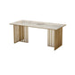 Rectangle Dining Table Traditional Luxury Dining Table with Iron Base Clearhalo 'Dining Tables & Seating' 'Dining Tables' 'dining_table' 'furn' 'furn_dining_table' 'Furniture' 'furniture_dining_table' 'Kitchen & Dining Furniture' 'kitchen' 'kitchen_dining_table' 4928090