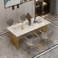 Rectangle Dining Table Traditional Luxury Dining Table with Iron Base Clearhalo 'Dining Tables & Seating' 'Dining Tables' 'dining_table' 'furn' 'furn_dining_table' 'Furniture' 'furniture_dining_table' 'Kitchen & Dining Furniture' 'kitchen' 'kitchen_dining_table' 4928091