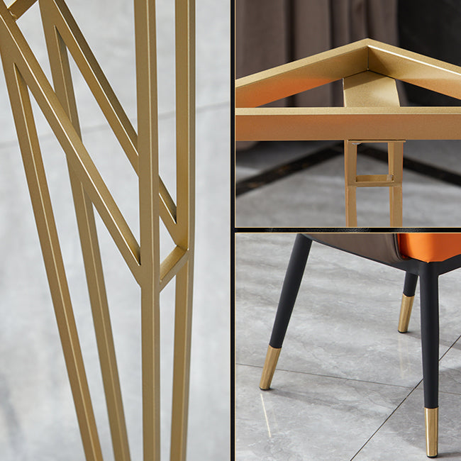 Gold Tripod Base Dining Table Stone and Metal Traditional Luxury Dining Table Clearhalo 'Dining Tables & Seating' 'Dining Tables' 'dining_table' 'furn' 'furn_dining_table' 'Furniture' 'furniture_dining_table' 'Kitchen & Dining Furniture' 'kitchen' 'kitchen_dining_table' 4928109