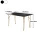 Gold Tripod Base Dining Table Stone and Metal Traditional Luxury Dining Table Clearhalo 'Dining Tables & Seating' 'Dining Tables' 'dining_table' 'furn' 'furn_dining_table' 'Furniture' 'furniture_dining_table' 'Kitchen & Dining Furniture' 'kitchen' 'kitchen_dining_table' 4928117
